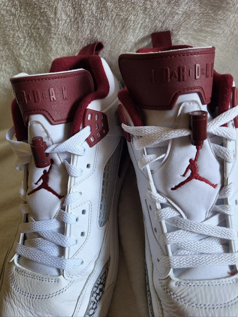 Jordan Spizike Low White Team Red Elephant Print Men's 13 EUC VERY CLEAN